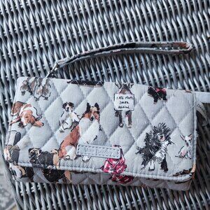 VERA BRADLEY ~ Dog Show ~ RFID Smartphone Wristlet ~ EUC